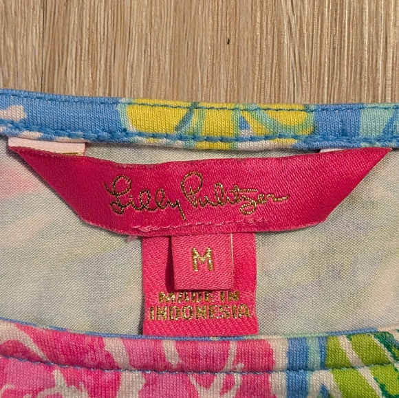 Lilly Pulitzer Kassie Wrap Ruffle Dress Women's M Blue Bunny Business Zanzibar - Picture 5 of 10